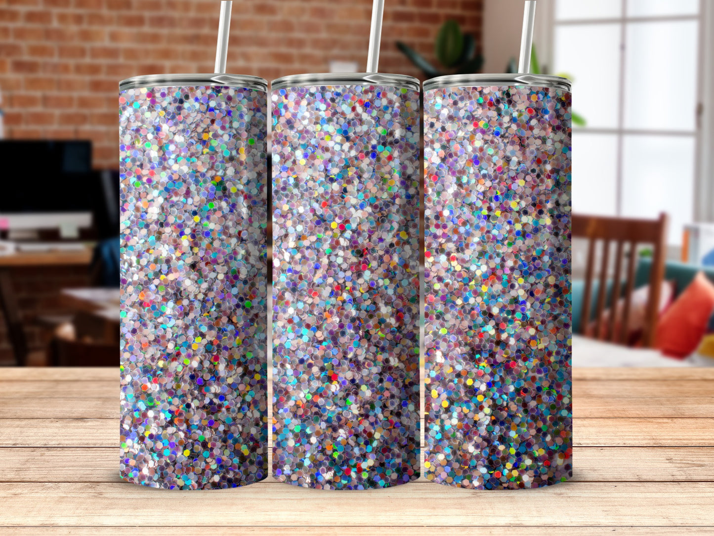 Sparkling Colorful Glitter Tumbler for Trendy Lifestyle