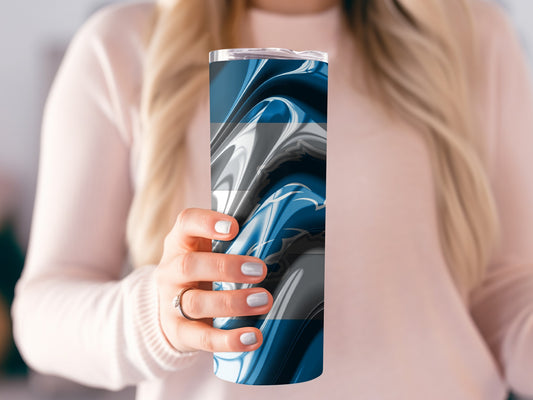 Detroit Lions Bold Wave Design Art Team Inspired Tumblers
