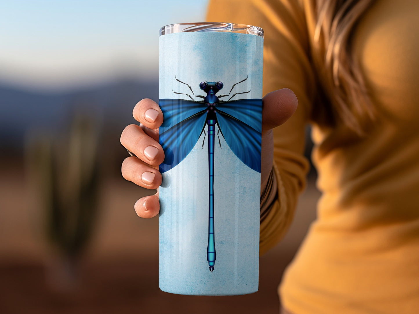 Blue Dragonfly Design Insulated Tumbler for Everyday Use