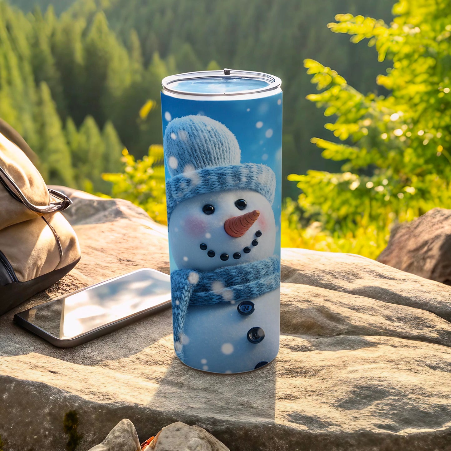 Cute Snowman Insulated Travel Tumbler for Winter