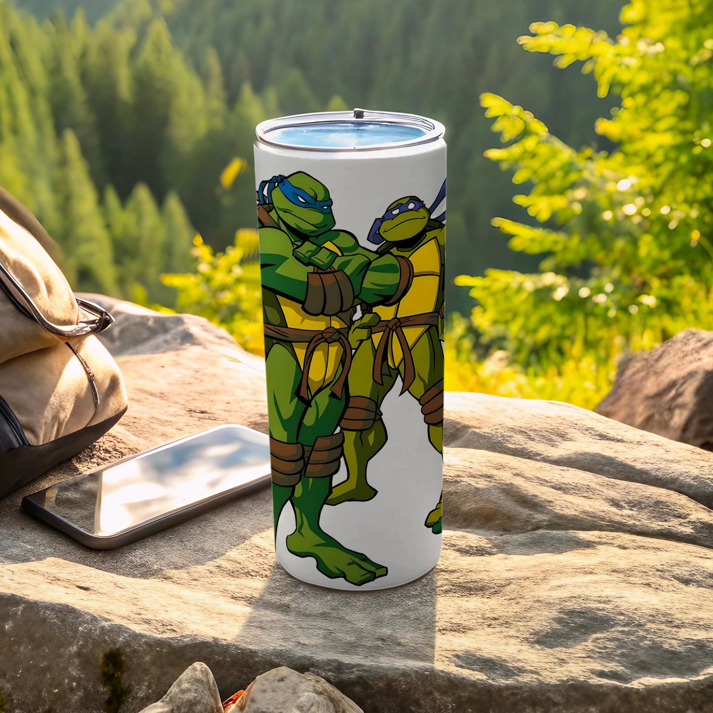Ninja Turtle Outdoor Scene Stainless Steel Tumbler