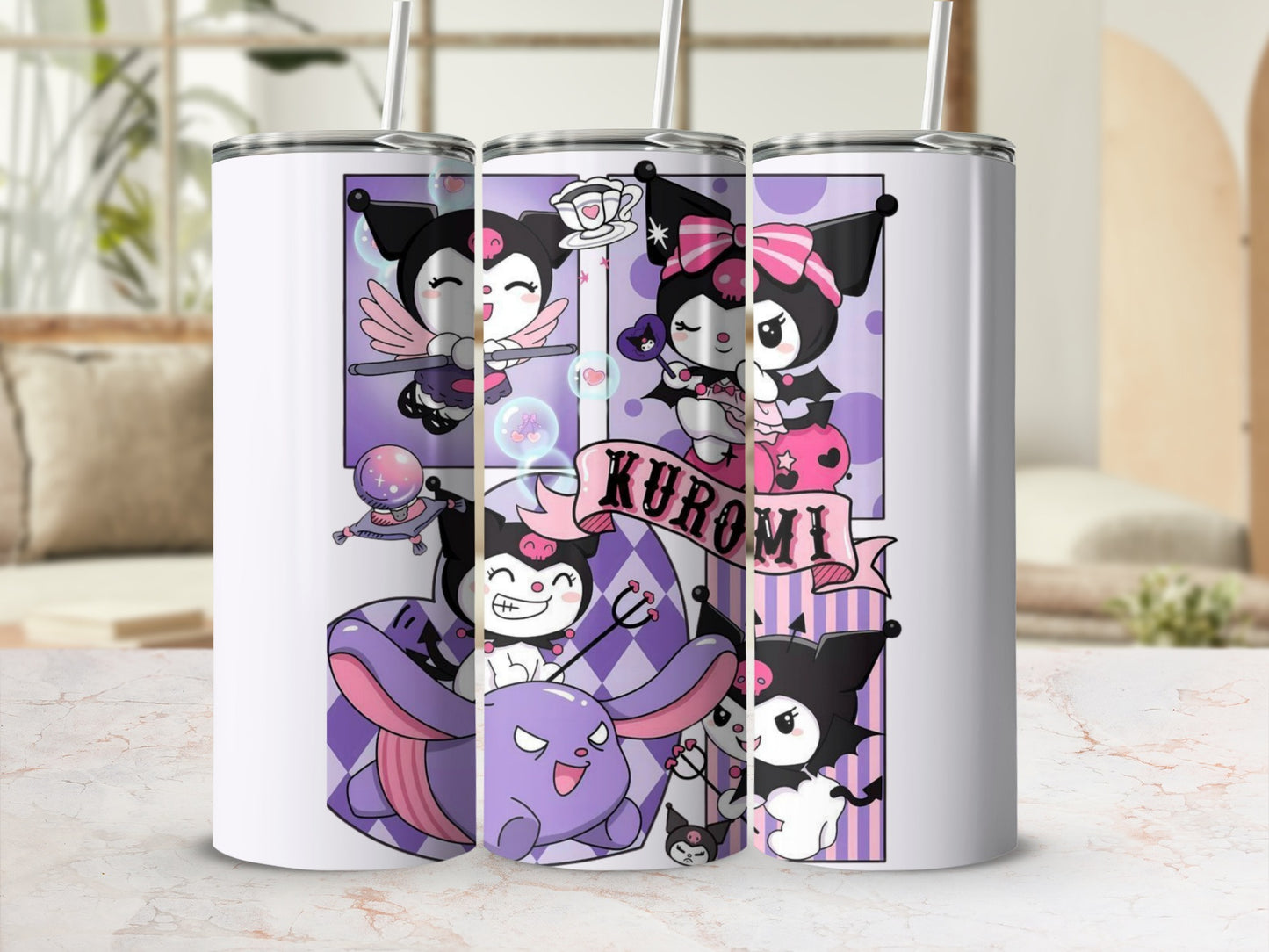 Kurumi Tumblers with Cute Anime Character Design