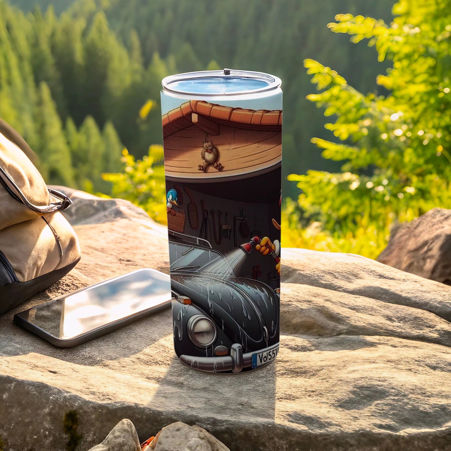 Vintage Car Wash Design Travel Tumbler Coffee Cup
