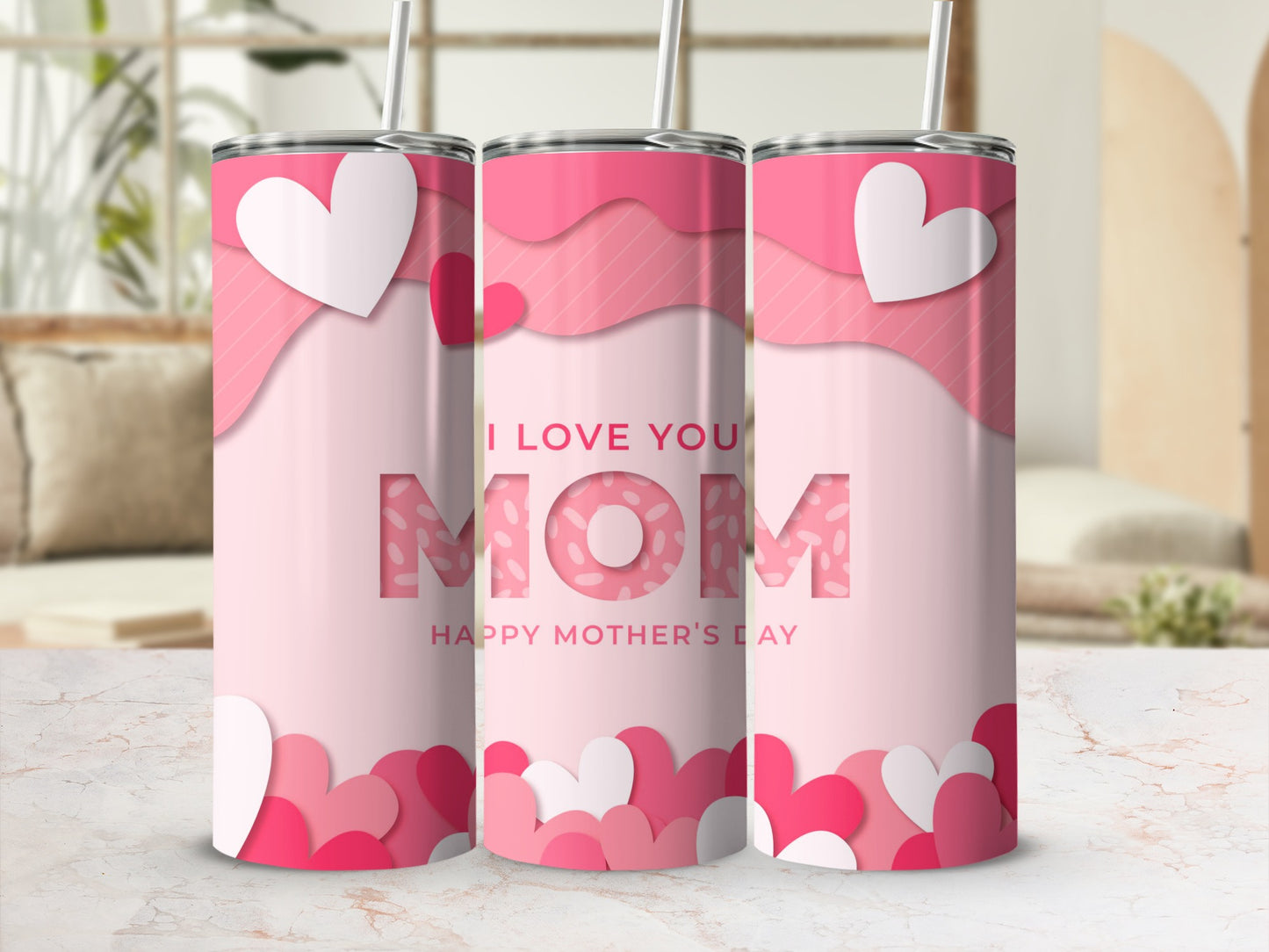 I Love You Mom Happy Mother's Day Tumbler Gift