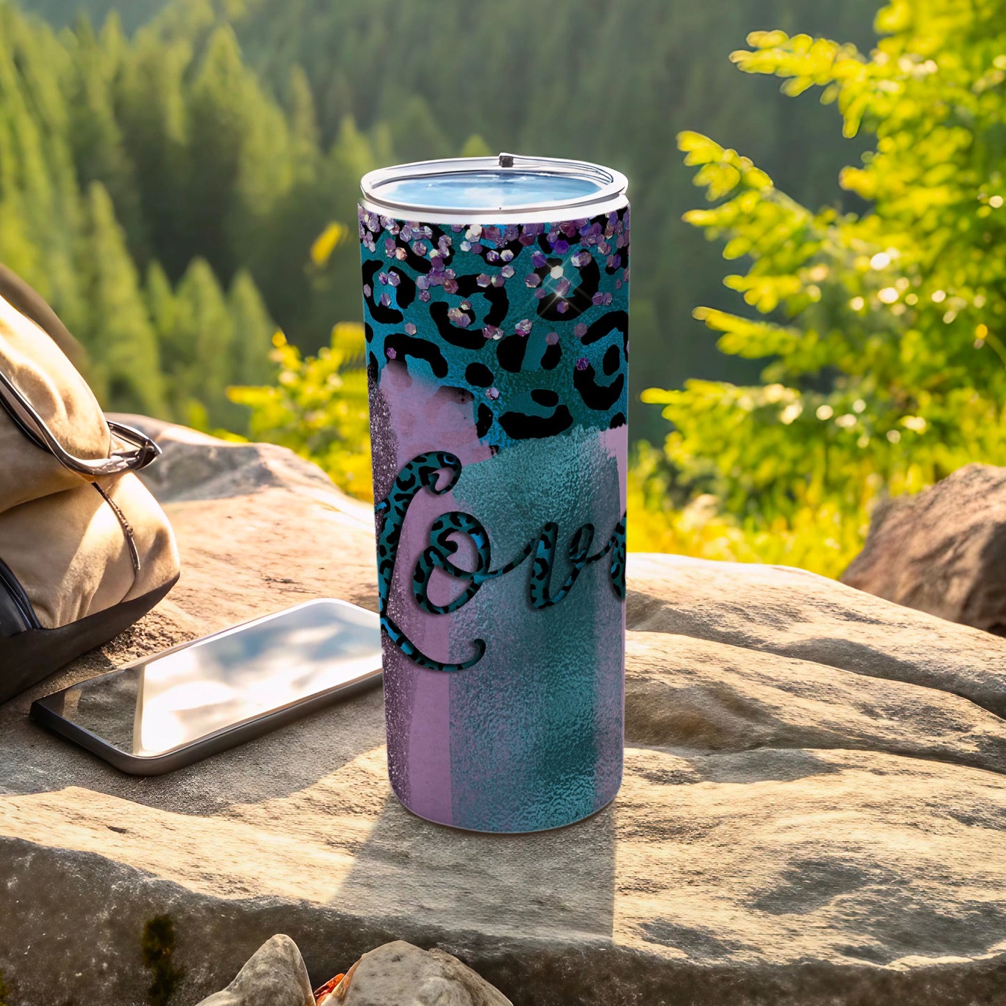 Leopard Print Love Insulated Travel Tumbler