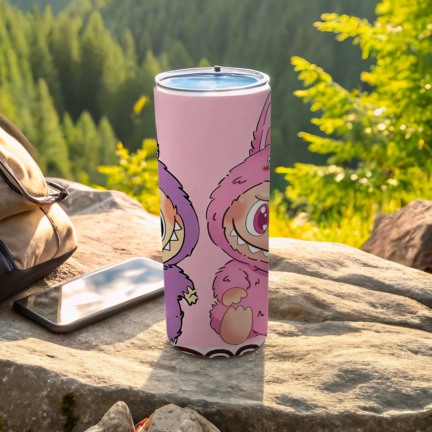 Cute Monster Print Insulated Travel Tumbler Cup