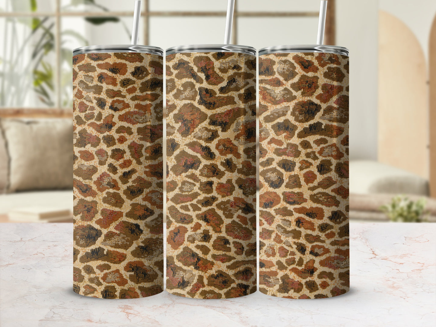 Leopard Print Insulated Stainless Steel Tumbler
