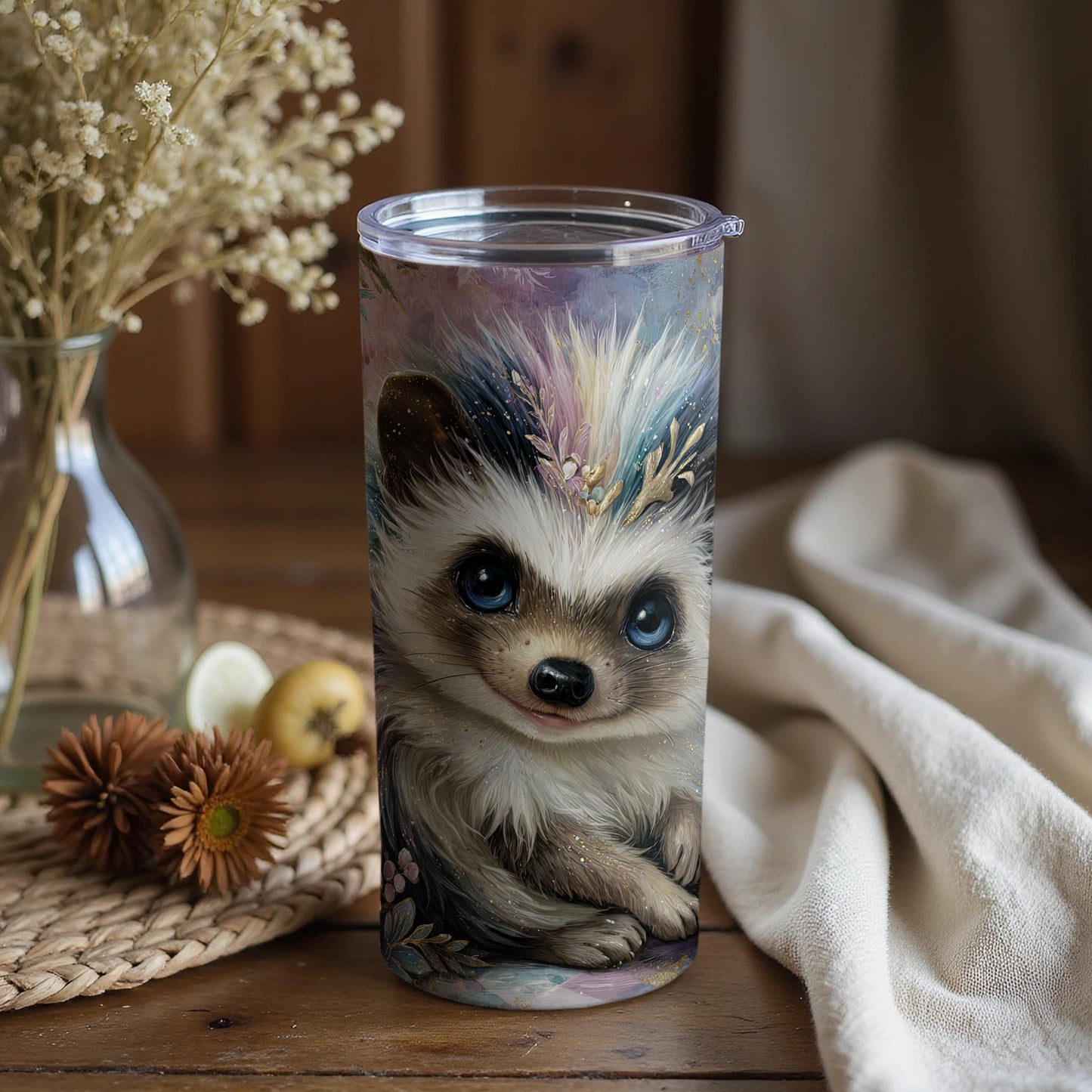 Adorable Hedgehog Design Tumbler for Nature Lovers