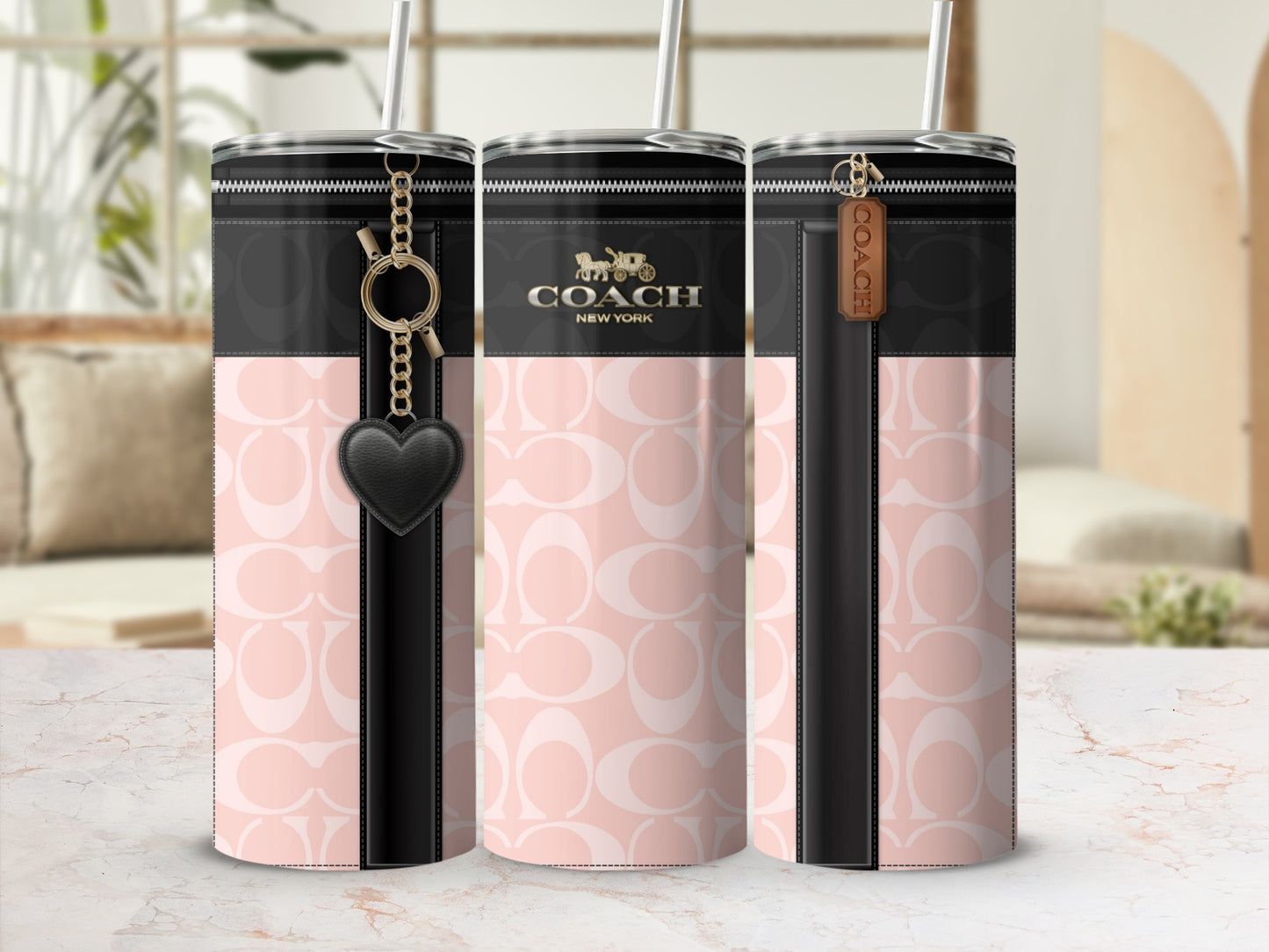 Elegant COACH New York Inspired Insulated Tumbler