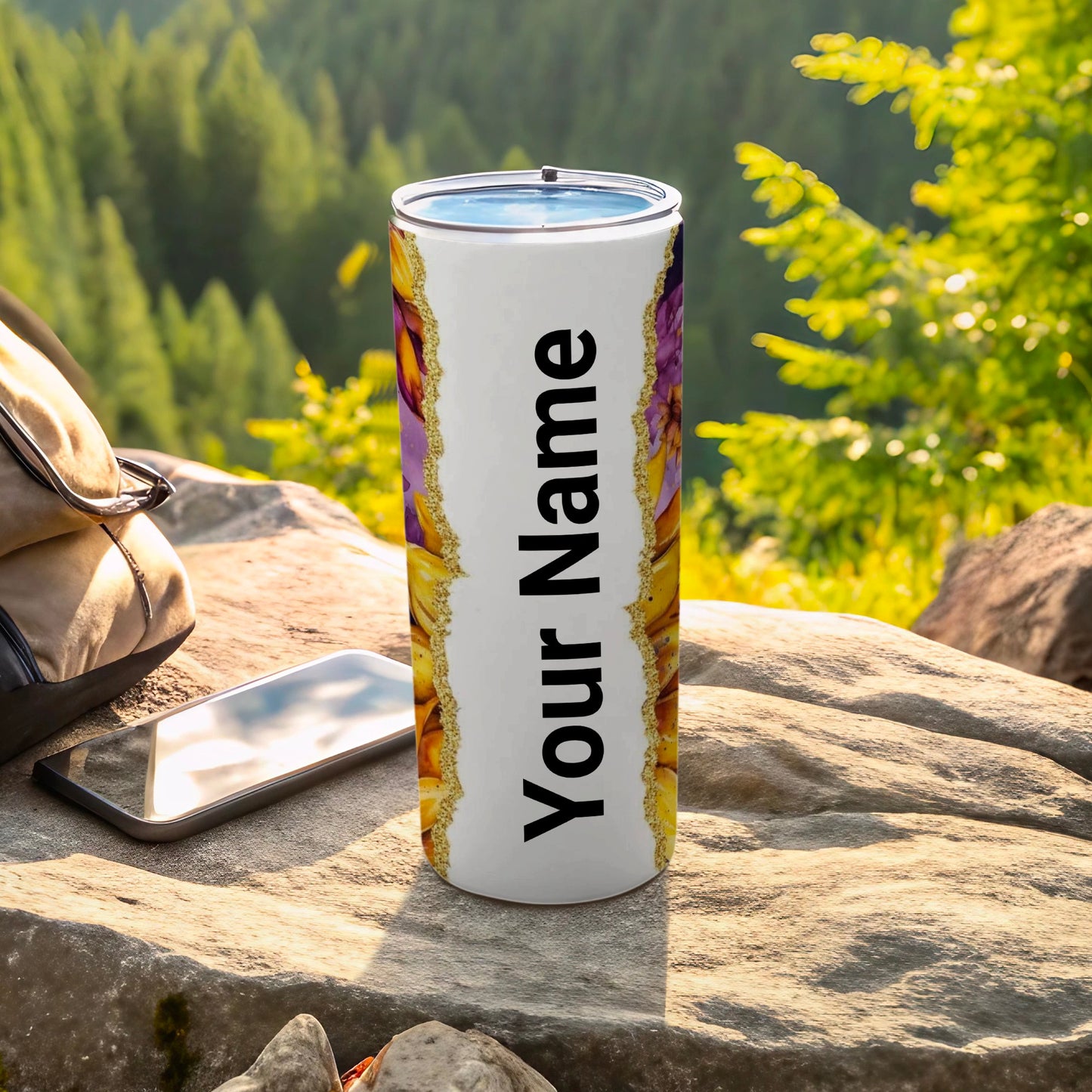 Personalized Tumbler Custom Name Geode Design