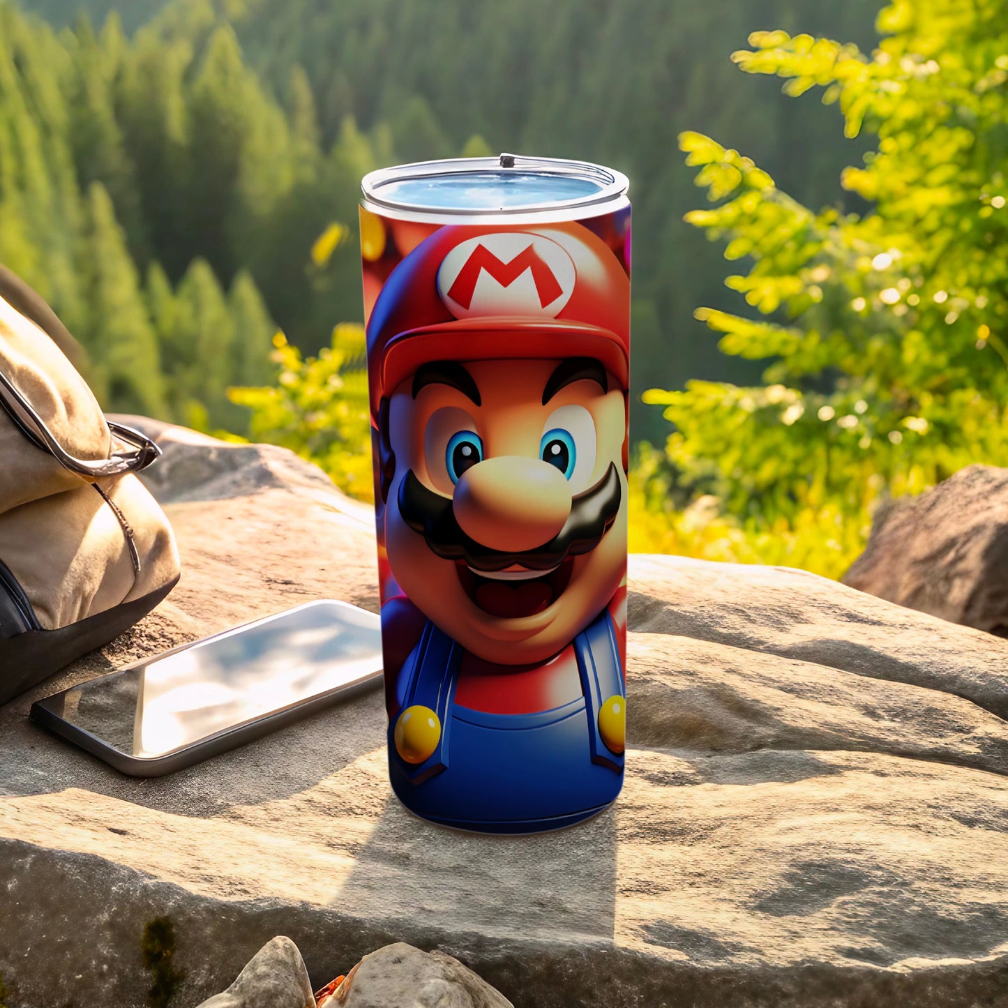 Mario Character Themed Travel Tumbler for Gaming Fans