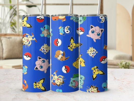 Cute Anime Characters Design Insulated Tumbler Cup