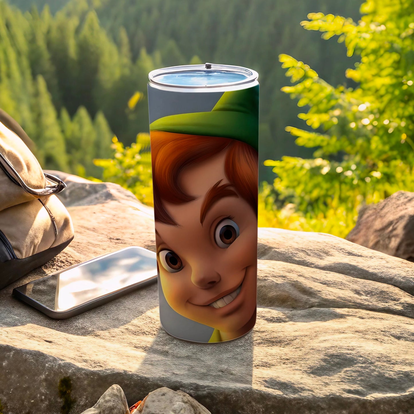 Peter Pan Inspired Travel Tumbler for Outdoor Adventures