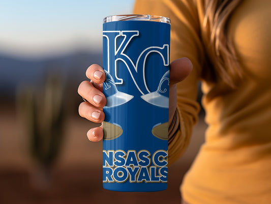 Kansas City Royals Baseball Helmets and Stars Tumblers