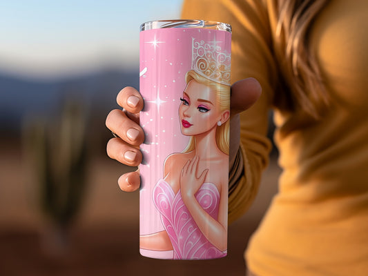 Pink Princess Graphic Insulated Tumbler Flask