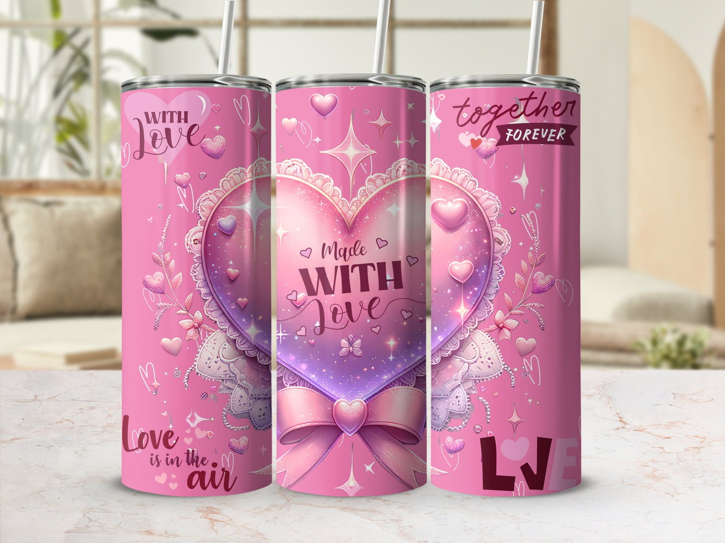 Love Is in the Air Together Forever Tumbler