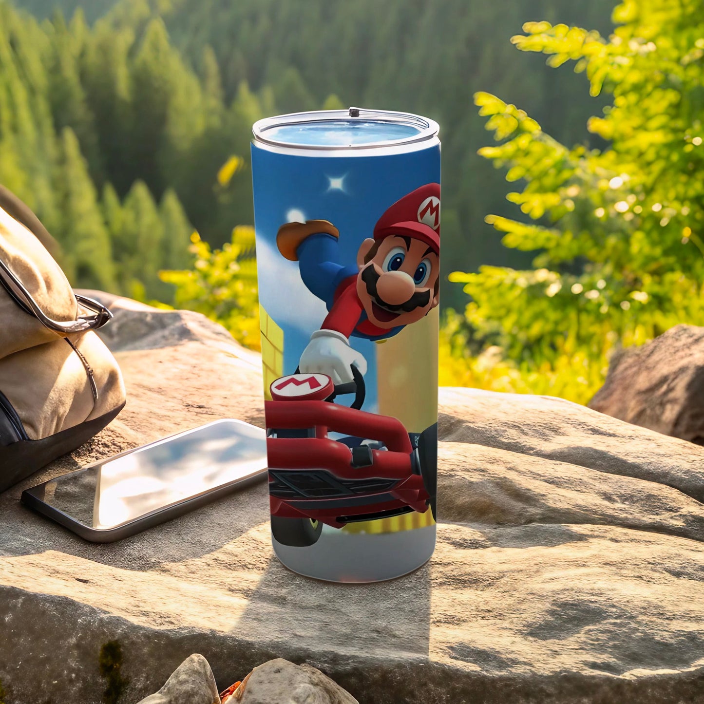 Vibrant Mario Kart Insulated Travel Tumbler for Gamers