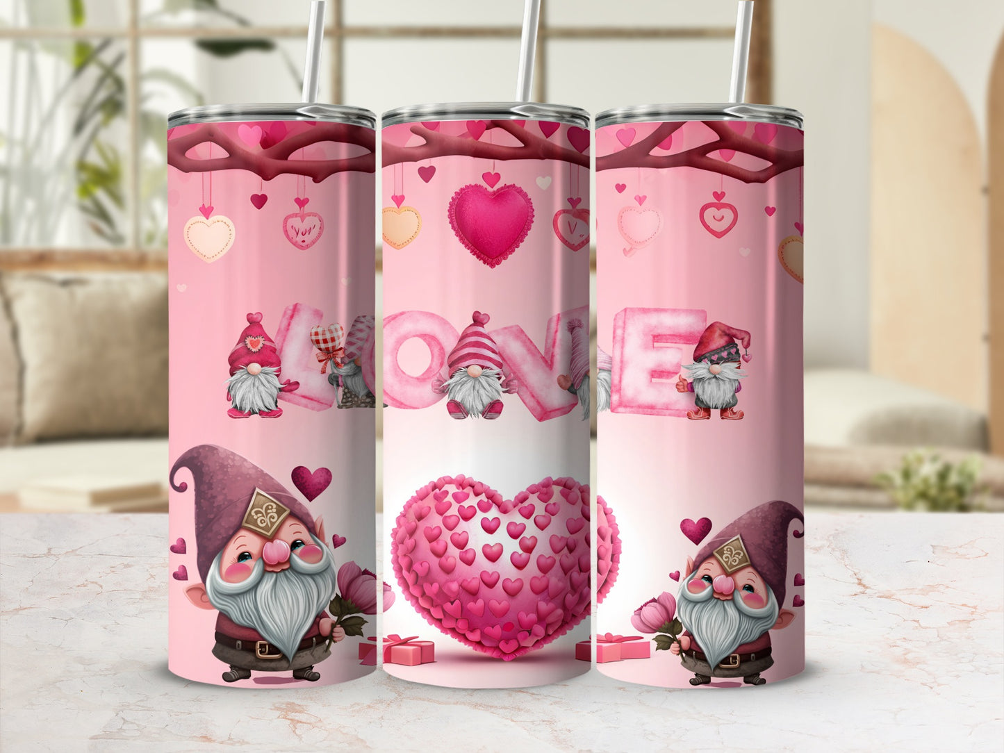 Love Gnome Stainless Steel Tumbler Valentine's Gift