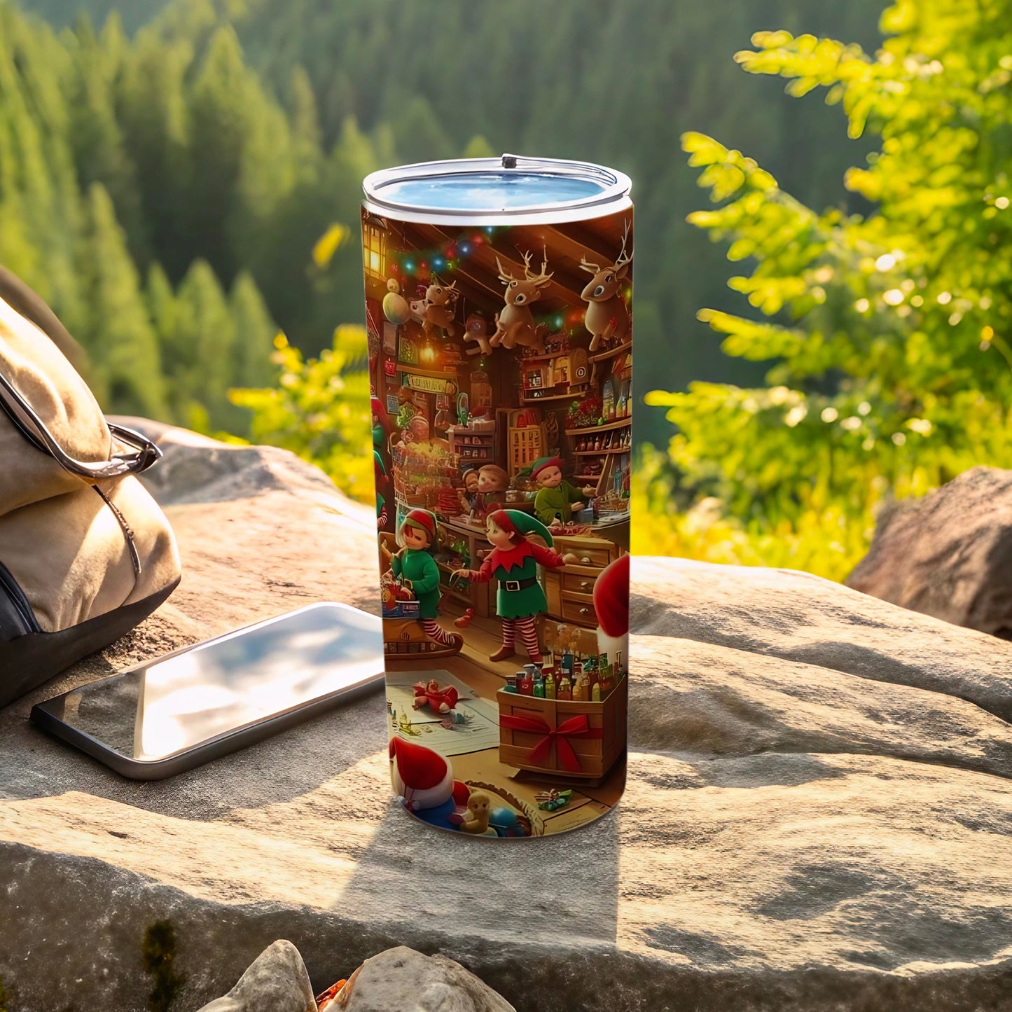 Christmas Workshop Scene Themed Tumbler Product