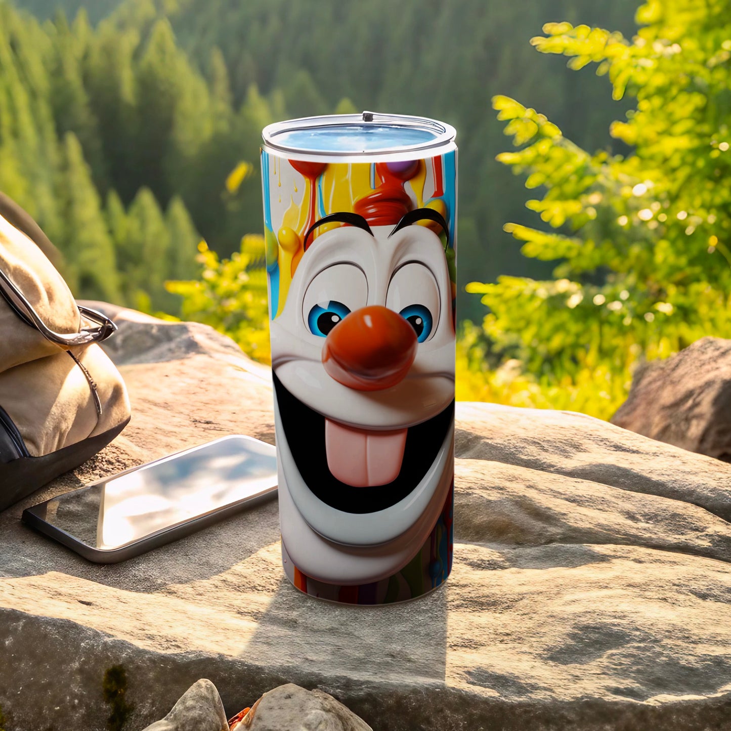 Colorful Cartoon Clown Face Insulated Tumbler