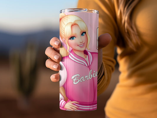 Barbie Character Design Stainless Steel Tumbler