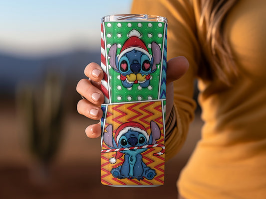 Cute Cartoon Character Christmas Design on Tumbler
