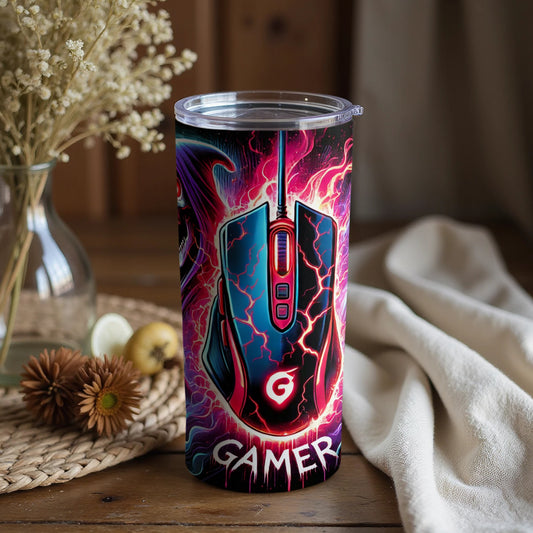 Vibrant Gaming Mouse Design Insulated Tumbler Cup