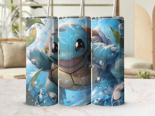 Cute Cartoon Aqua Turtle Design Tumbler Cup for Kids