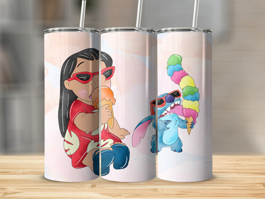 Fun Cartoon Characters with Ice Cream Tumbler Set