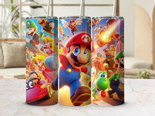 Super Mario Characters Stainless Steel Tumbler Set