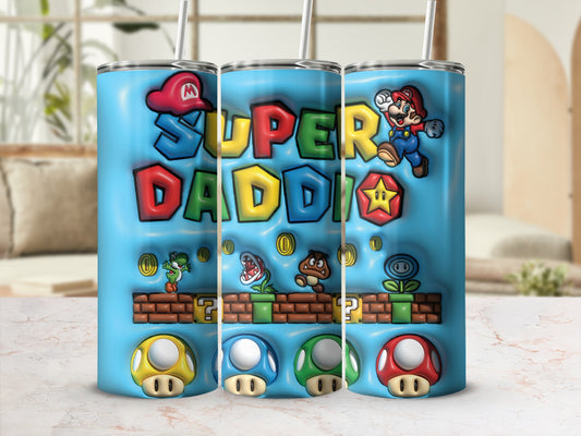 Super Dad Video Game Themed Tumbler Drinkware