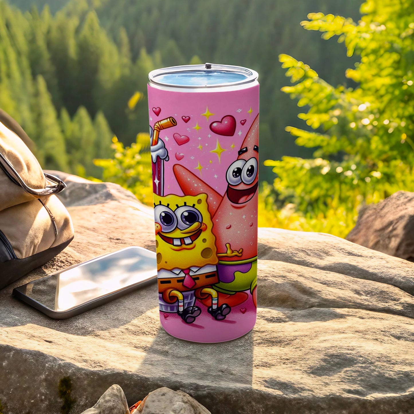 SpongeBob and Patrick Hearts Design Tumbler Cup