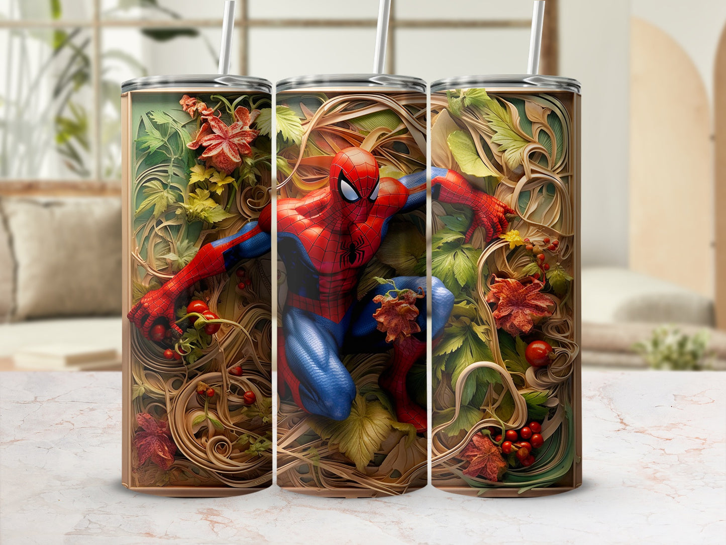 Marvel Spider-Man Intricate Artistic Tumbler