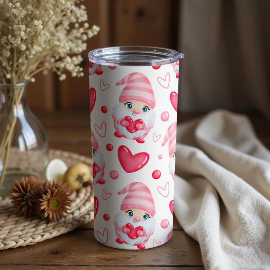 Cute Gnome With Heart Valentine's Day Tumbler