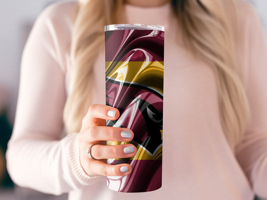 Arizona Cardinals Fluid Art Design for Sports Fans Tumblers