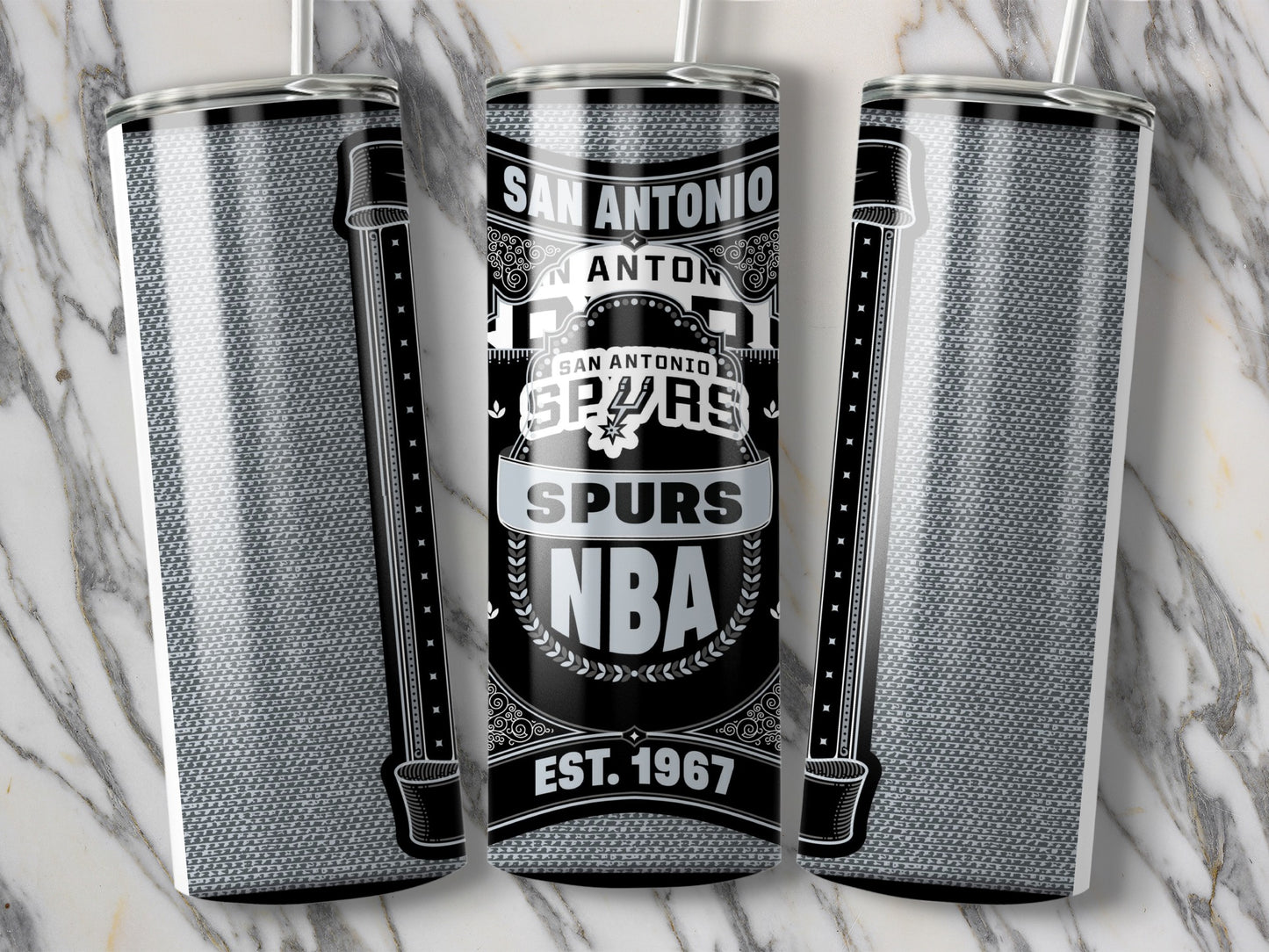 San Antonio Spurs NBA Basketball Est. 1967 Design Tumbler