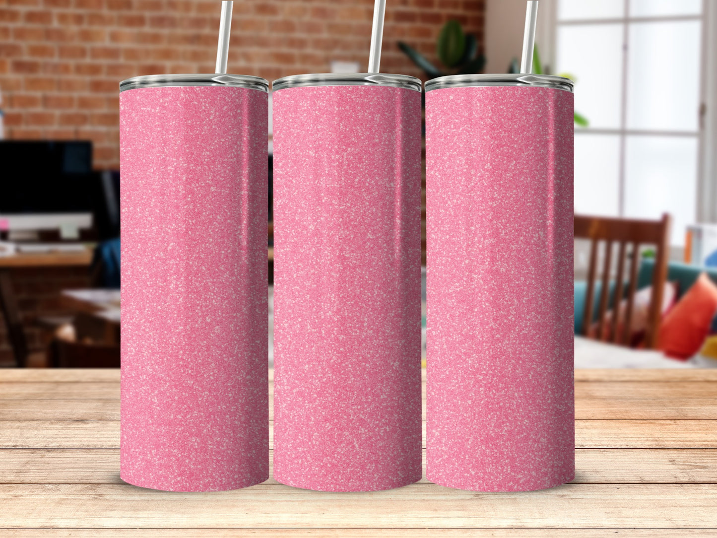 Sparkling Pink Glitter Tumbler Cups Perfect for Gifts