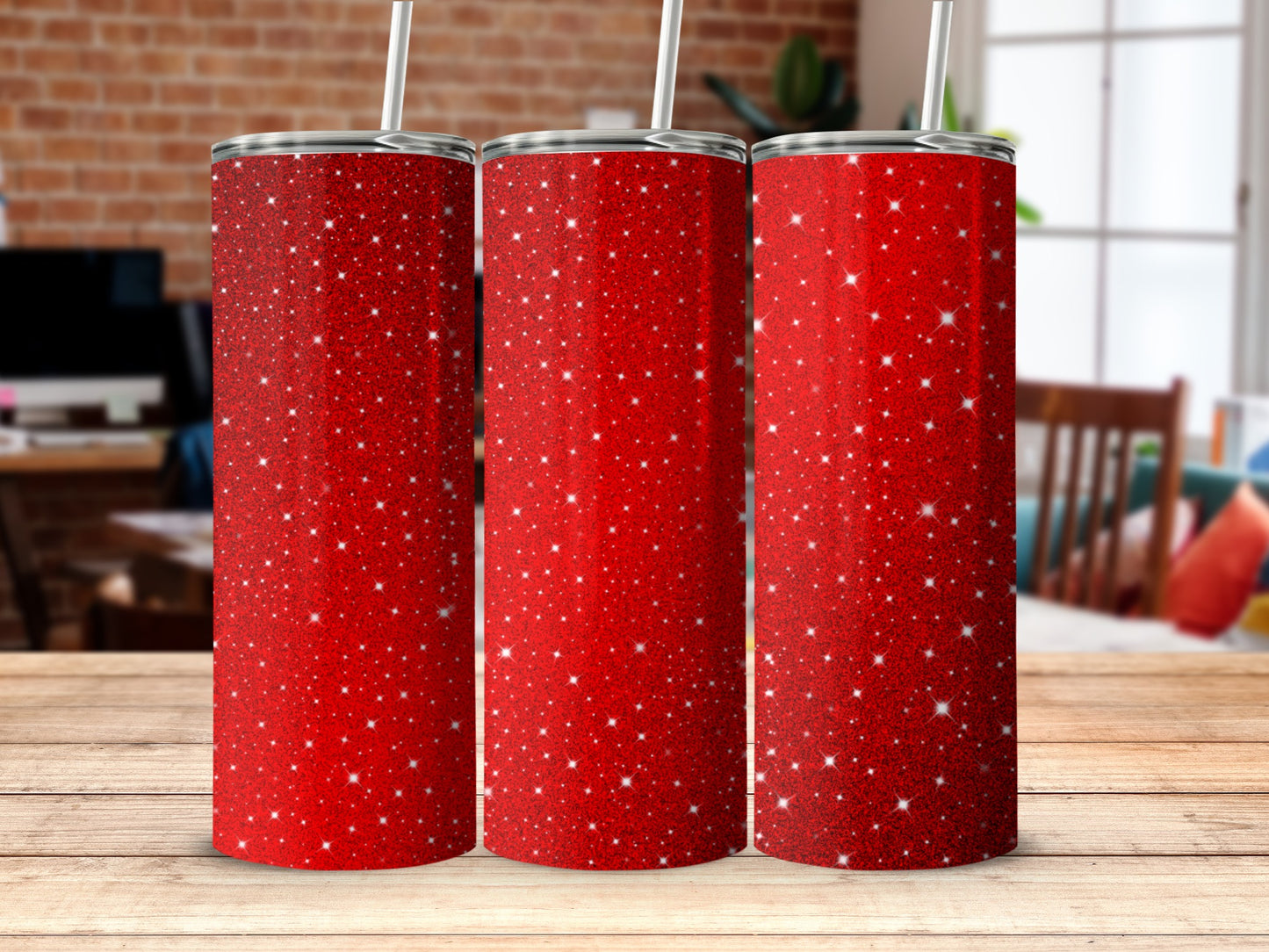 Sparkling Red Starry Design Tumbler Product