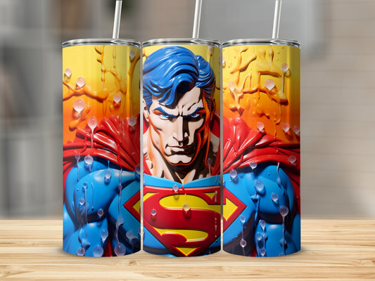 Superhero Inspired Tumbler with Bold Graphic Design