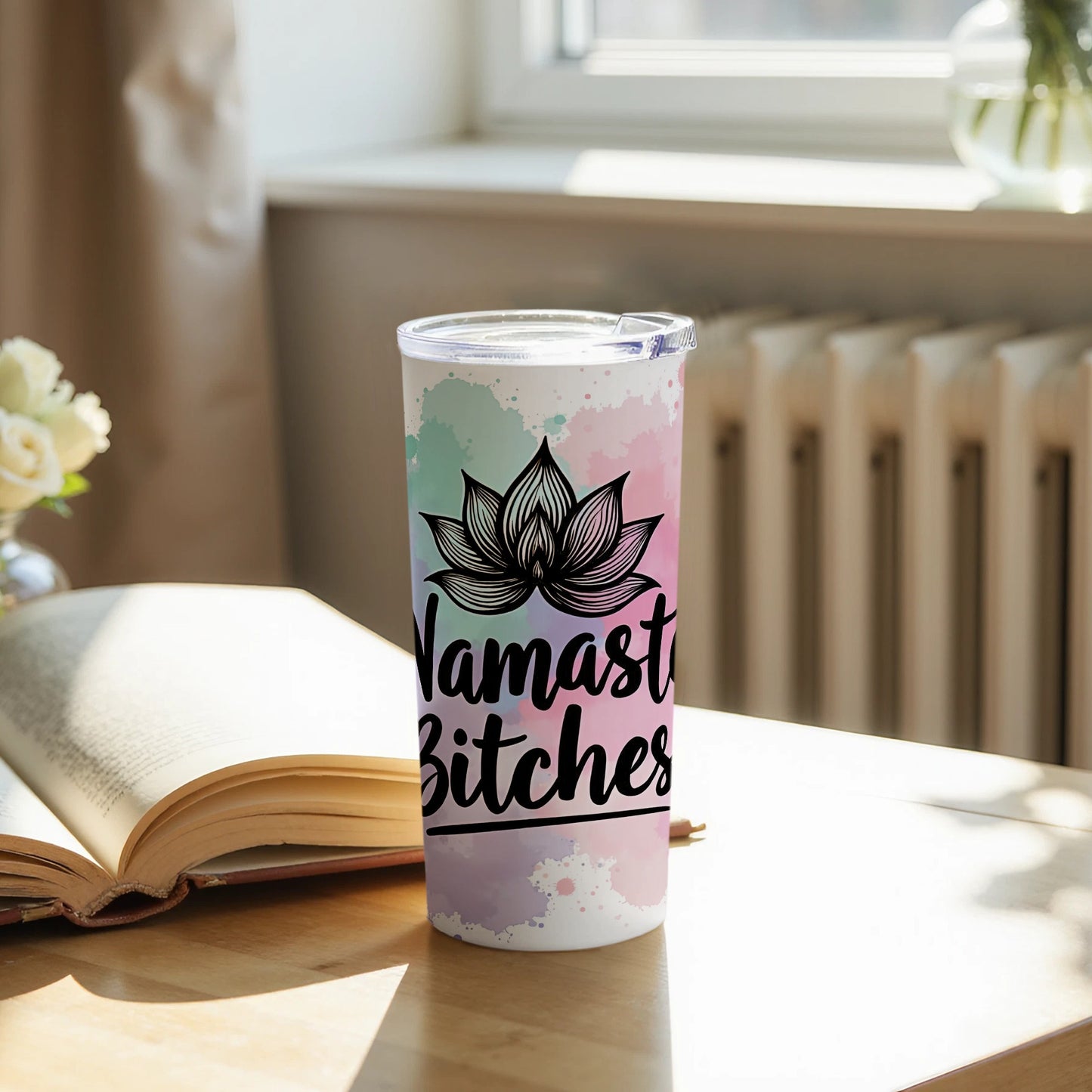 Namasté Bitches Floral Cup for Your Daily Drinks
