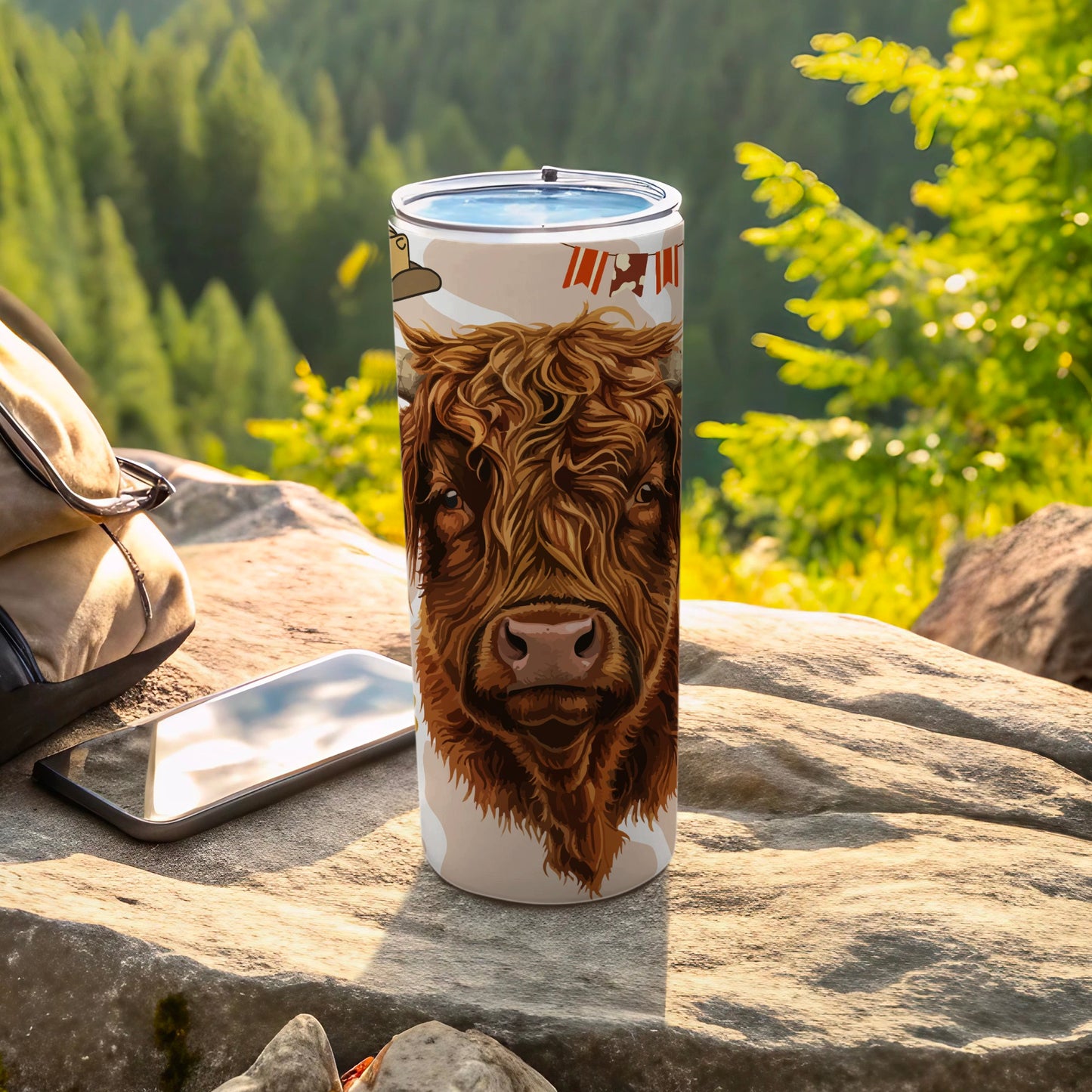 Highland Cow Nature Scene Insulated Tumbler Product