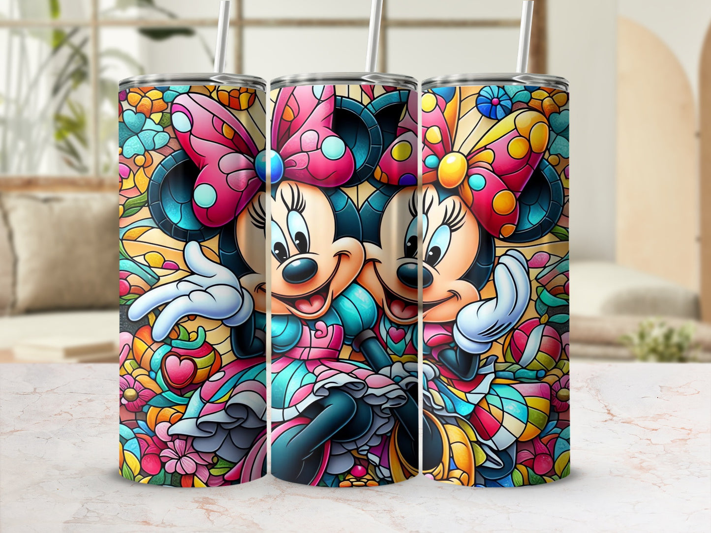 Vibrant Disney Mickey and Minnie Mouse Tumbler