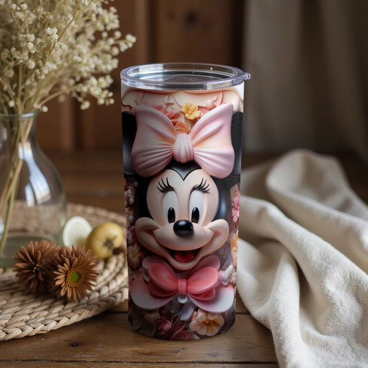 Enjoy Your Drink with Minnie Mouse Floral Tumbler