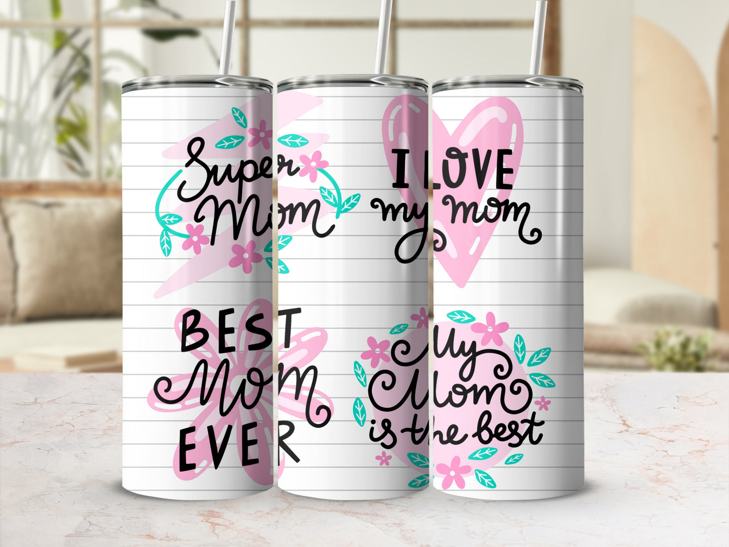 Super Mom Best Mom Ever Mother's Day Tumbler