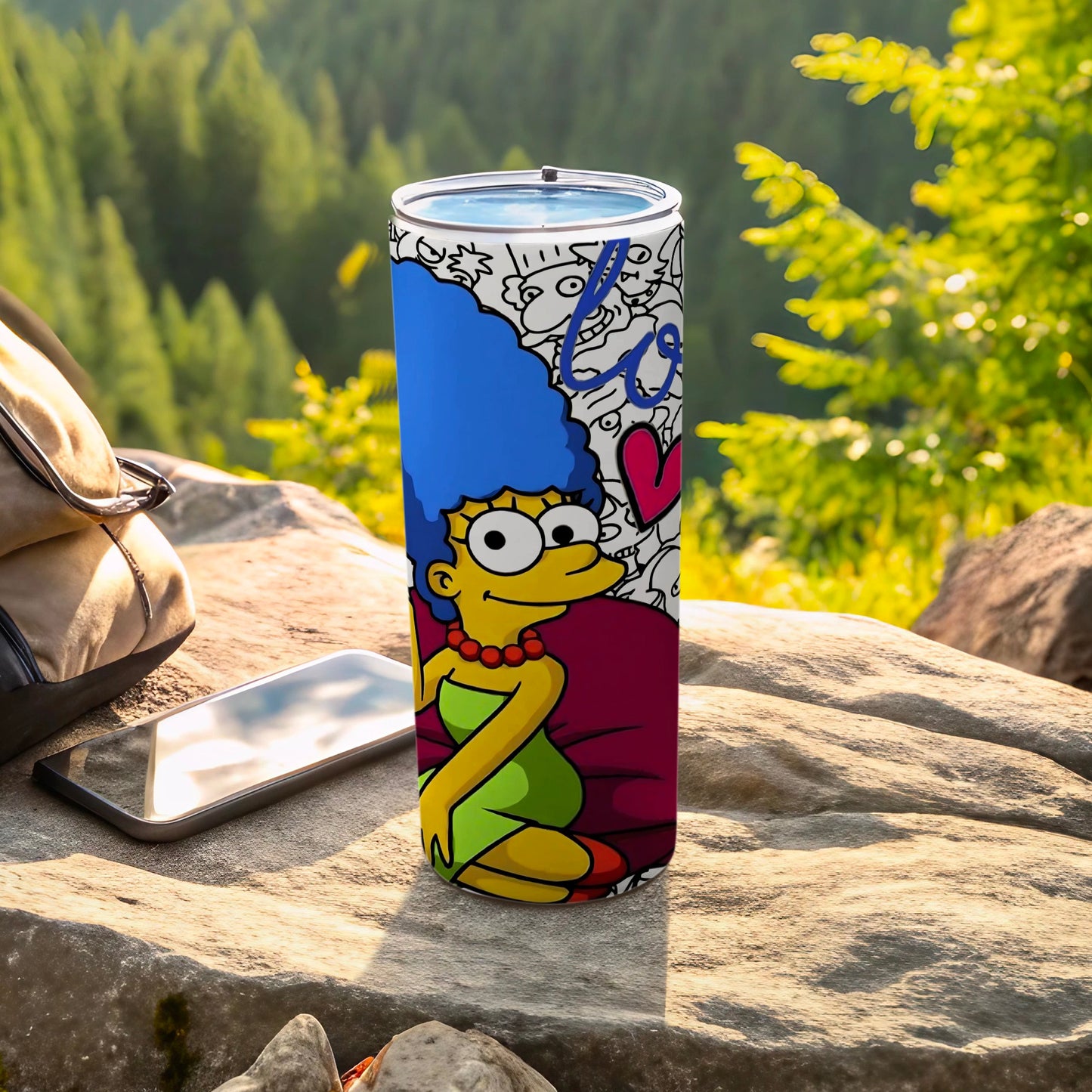 Colorful Cartoon Character Design Travel Tumbler