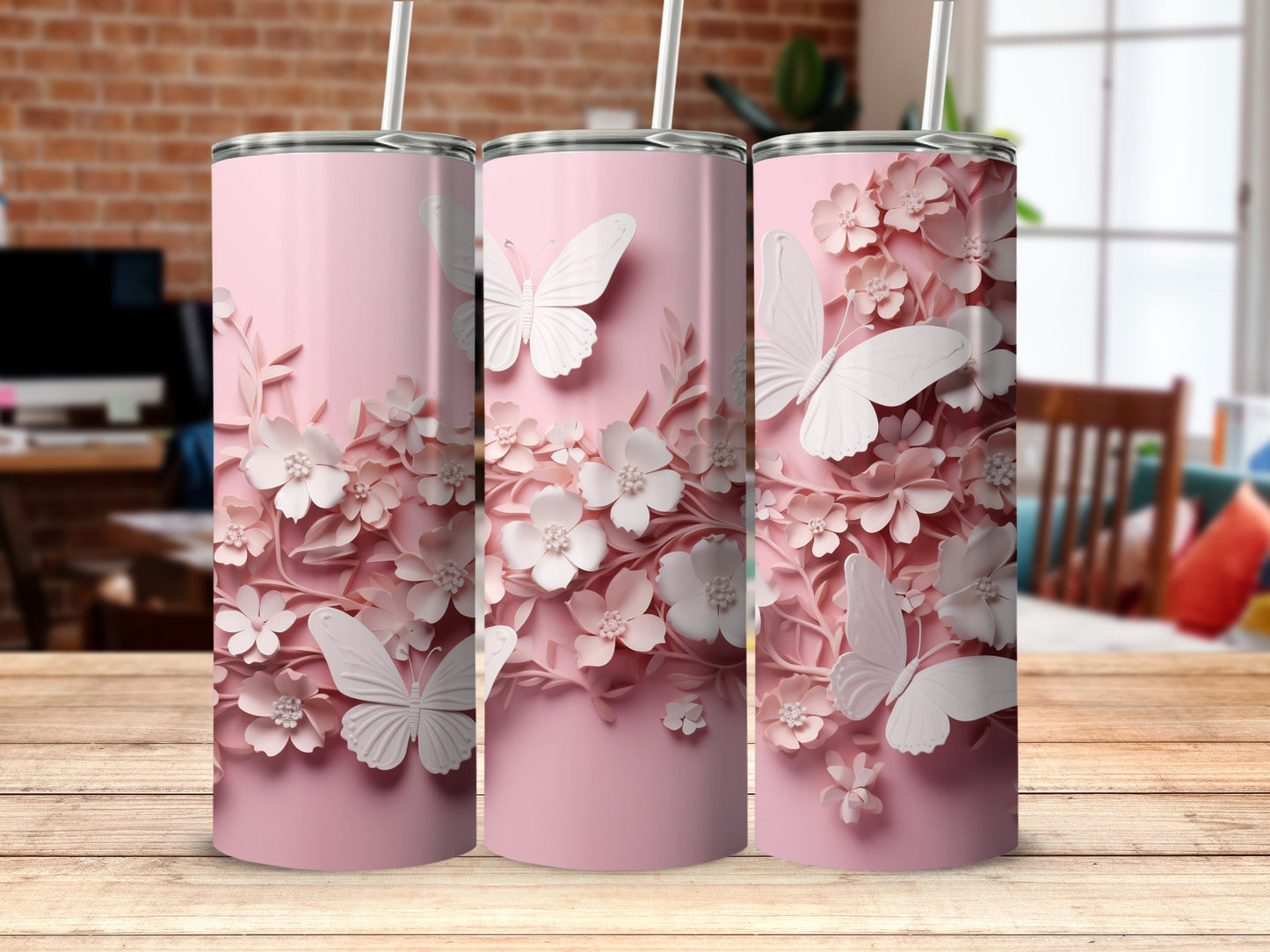 Elegant Pink Floral Butterfly Sculpted Design product type
Pink tumbler
Butterfly design
Floral pattern
3D effect
Sculpted flowers
Layered butterflies
Pastel pink
Elegant tumbler
Spring theme
Nature inspired
Gift for her
Drinkware item
Insulated cup
Tumbler wrap
Customizable print
Decorative drinkware
Flower butterfly
Pink aesthetic
Pretty design
Unique gift