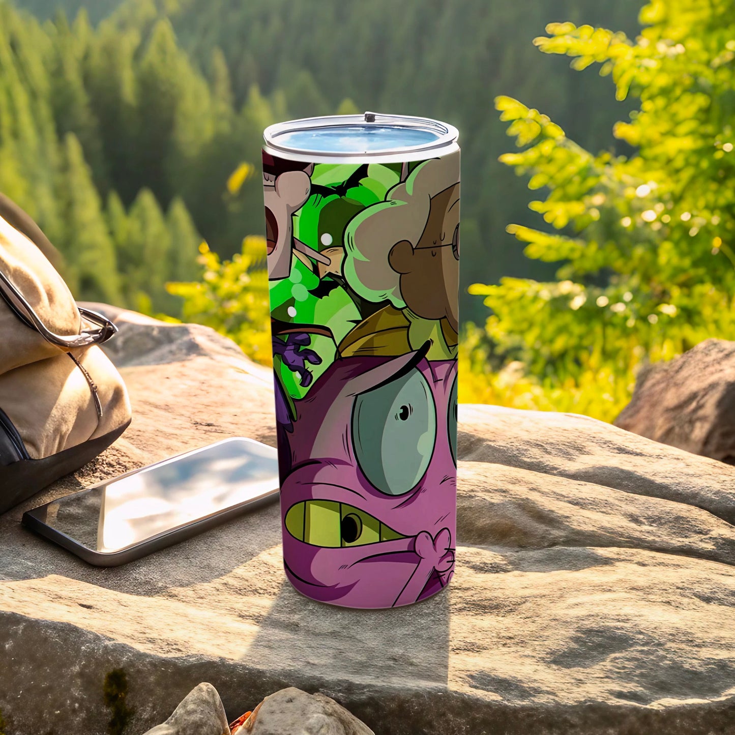 Colorful Cartoon Characters Tumbler for Outdoor Adventures
