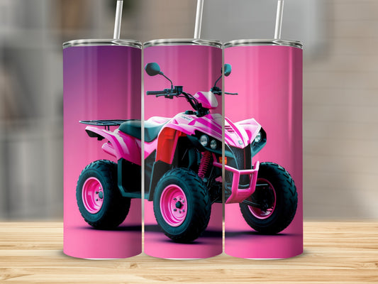Pink ATV on a gradient background.