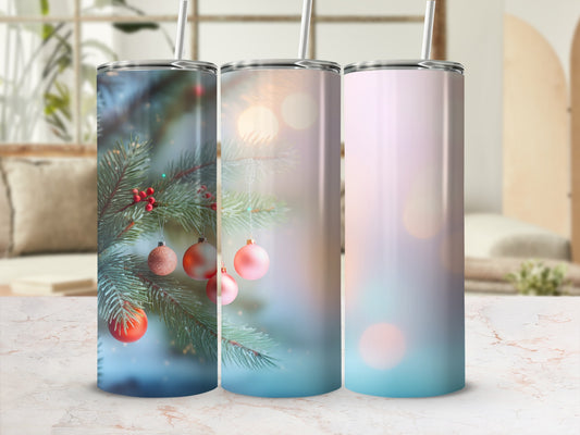 Festive Christmas Tree Ornaments Art Tumbler Collection