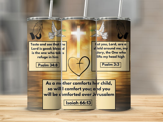 Inspirational Psalms and Prayers Insulated Tumbler